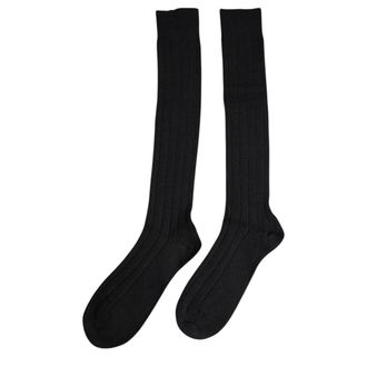 Dolce & Gabbana Black Dg Logo Print Over The Calf Socks Wool Pc Nylon Elastane Clothing