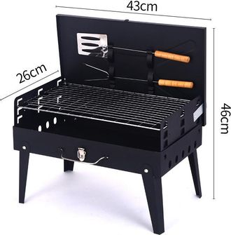 OEM Parrilla De Carb&oacute;n Port&aacute;til Avanzada, Parrilla Plegable Para Exteriores, Incluye Caja De Herramientas, Parrilla Y Soporte Para Parrilla