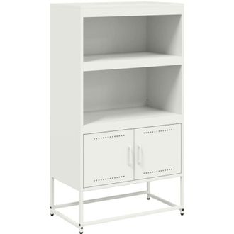 vidaXL Highboard White 68.5x38.5x123.5 cm Steel Vidaxl