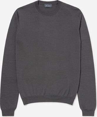 Oliver Sweeney Mens Oliver Sweeney Merino Wool Crew Neck Jumper - Black - Size: 40