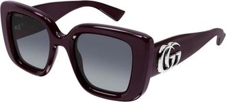 Gucci Emblem Zonnebril - unisex - Accessoires - Paars - Maat: 50 MM