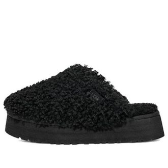 UGG (WMNS) UGG Maxi Curly Platform Slippers Black 1133171-BLK