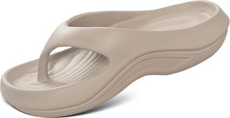 Generic Pillow Arch Support Flip Flops, Platform Recovery Flipflops Orthopedic Sandals for Women Men (Khaki, Adult, Women, 4.5, Numeric Range, UK Footwear Siz