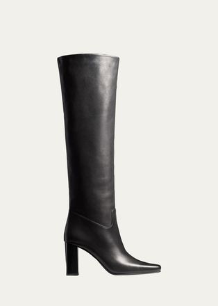 Khaite Petra 85MM Leather Knee-High Boots