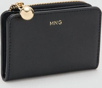 Mango Portafoglio piccolo mini perline nero - Donna - Taglia unica - MANGO