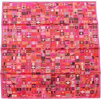 Herm&egrave;s Pre-owned En Voyage Sjaal - Dames - Vintage Accessoires - Roze - ONE Size - Vintage