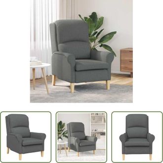 vidaXL vidaXL Design elegante - poltrona Grigio scuro 76 x 94 x 102 cm Tessuto