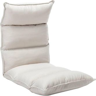 vidaXL Vidaxl - Tumbona de suelo plegable de tela crema