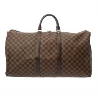 Louis Vuitton Brown Damier Canvas Boston Bag (Pre-Owned)