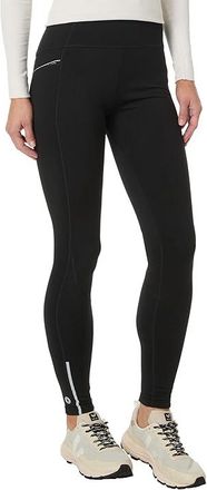 Smartwool Active Fleece Tights Womens Clothing Black : XL 28, Elastane/Fleece/Polyester