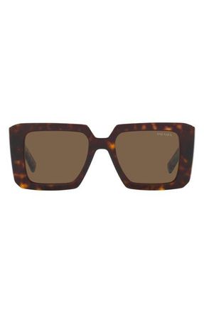 Prada 51mm Square Sunglasses in Tortoise at Nordstrom