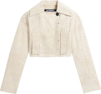 Jacquemus Giacca denim The N&icirc;mes Marino - Toni neutri
