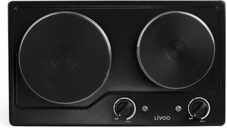 Livoo Livoo - Estufa El&eacute;ctrica 2 Fuegos 2500w Negra - Doc168n