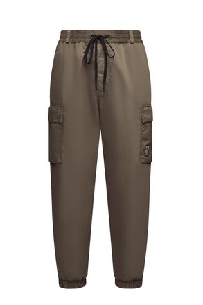 Moncler CUFFED NYLON TROUSERS Size: L, colour: GREEN