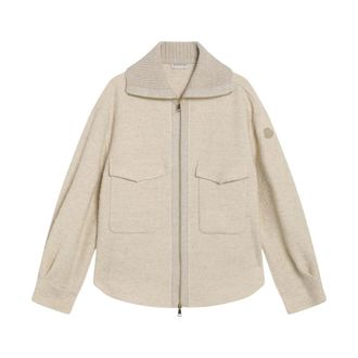 Moncler Dames, Jassen, Beige, Maat: M