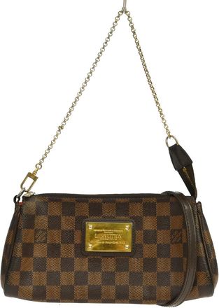 Louis Vuitton Eva Damier Brown Canvas Handbag (Pre-Owned)