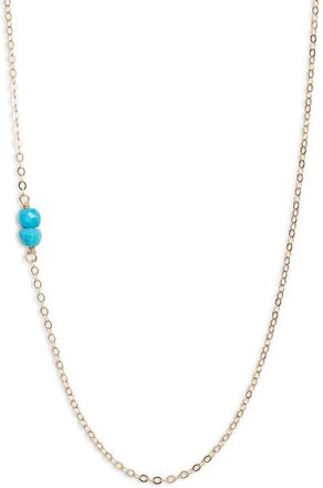 Nashelle Semiprecious Stone Station Chain Necklace in Gold Fill at Nordstrom, Size 18