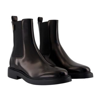 Tod's Womens Leather Chelsea Boots Black Calfskin
