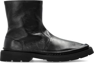 Maison Margiela Leren enkellaarzen - Heren - Enkellaarsjes - Zwart - 41 EU - Leer - Schoenen