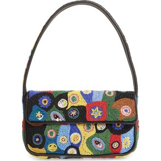 Staud Tommy Beaded Shoulder Bag in Black Millefiori at Nordstrom