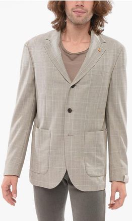 Corneliani CIRCLE Unlined Single-breasted Blazer With Patch Pockets size 50