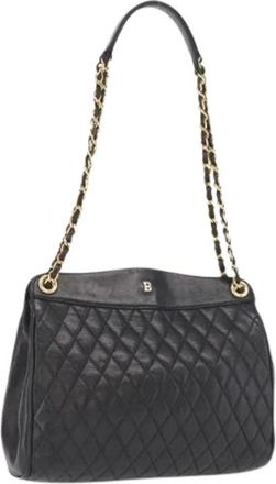 Bally Pre-owned Leren Schoudertas - Dames - Vintage Schoudertas - Zwart - ONE Size - Leer - Vintage