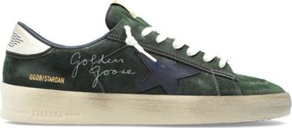 Golden Goose Sneakers, male, Green, 5 UK, Stardan With Collarino And Lace Loops Trainers