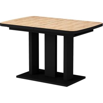 Vicco tavolo da pranzo allungabile Fenaro, Rovere nero/oro, 120 x 80 cm 2 parti, Vicco