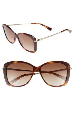 Longchamp 56mm Gradient Lens Butterfly Sunglasses in Blonde Havana at Nordstrom Rack