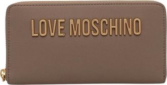 Love Moschino Klassieke Portemonnee - Dames - Accessoires - Bruin - Maat: ONE Size Leer