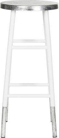Safavieh Taburete de bar en hierro plateado