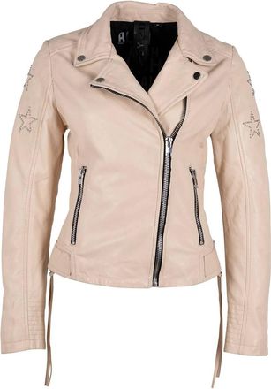Mauritius Womens Wana Slim Leather Jacket In Ghost