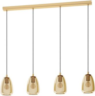 Eglo Eglo - Alobrase 4 Lamp Straight Bar Pendant Ceiling Light Brushed Brass