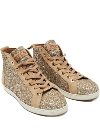 Jimmy Choo London glitter sneakers - Neutrals