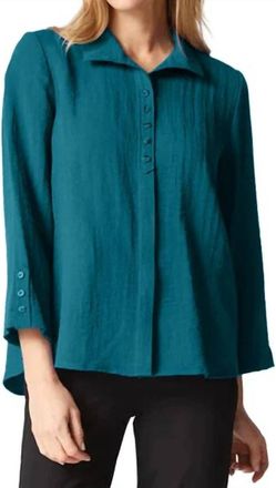 Habitat Express Solid Jill Shirt In Juniper