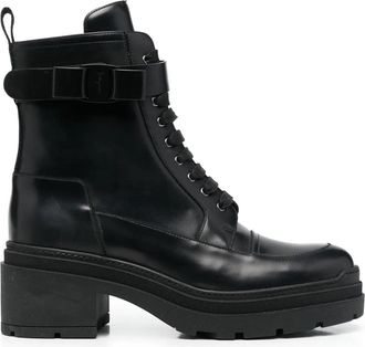Ferragamo Ferragamo Chunky Leather Biker Boots