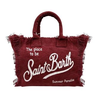 MC2 Saint Barth Tote Bags, female, Red, Size: ONE SIZE Cotton Shoulder Bag