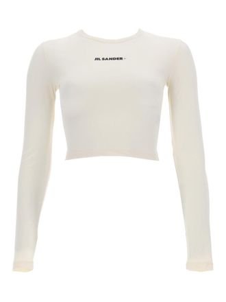 Jil Sander Fitted Cropped Polyamide-Blend Long Sleeve Top