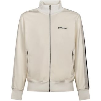 Palm Angels Mens Classic Logo Tracksuit Top in Butter Black - Size X-Large