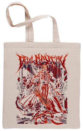 Generic Devil May Cry Fan Art Reusable Cotton Beige Shopping Bag Reusable Cotton Shopping Bag