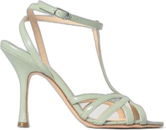 Anna F. Sandalia de tiras con charol - Shoes - Mujer - Verde - 39 EU
