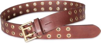 AllSaints Leather Eyelet Belt in Brown at Nordstrom, Size Medium