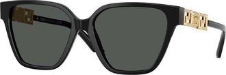 Versace VE4471BF Asian Fit GB1/87 Womens Sunglasses Black Size 56