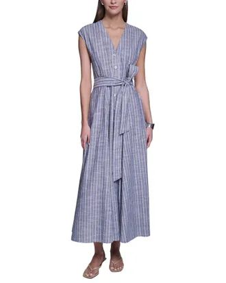 Halston Heritage SLEEVELESS MIDI DRESS