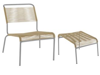 Schubiger M&ouml;bel Spaghetti-Lounger + Hocker S&auml;ntis