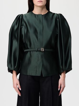 Fendi Giacca Fendi in seta con cinta