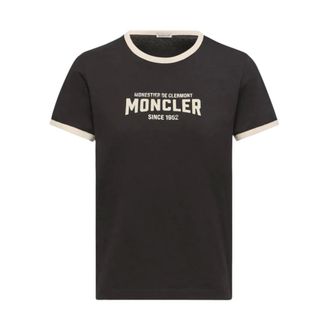 Moncler T-Shirts, female, Black, Size: XS SS T-Shirt