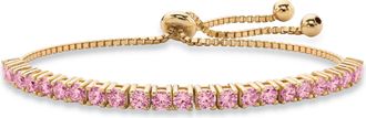 Palm Beach Jewelry Gold-Plated Birthstone Crystal Drawstring Bracelet