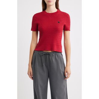 Rowing Blazers Sheep Cotton Cable Sweater in Red at Nordstrom, Size X-Large