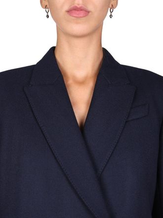 Alexander McQueen Double-Breasted Wool Blazer - Blue